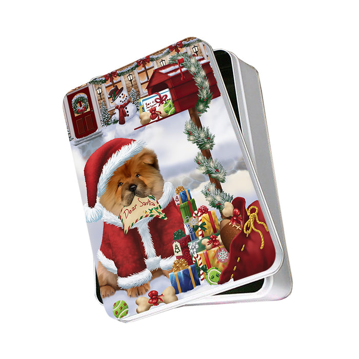Chow Chow Dog Dear Santa Letter Christmas Holiday Mailbox Photo Storage Tin PITN53836