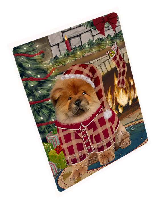 The Stocking was Hung Chow Chow Dog Magnet MAG70971 (Small 5.5" x 4.25")