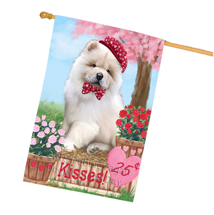 Rosie 25 Cent Kisses Chow Chow Dog House Flag FLG56527