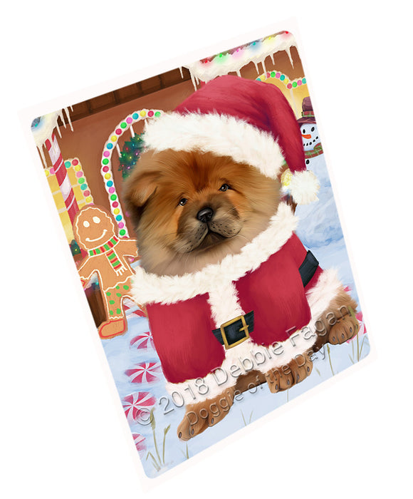 Christmas Gingerbread House Candyfest Chow Chow Dog Magnet MAG74063 (Small 5.5" x 4.25")