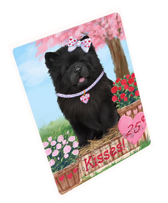 Rosie 25 Cent Kisses Chow Chow Dog Large Refrigerator / Dishwasher Magnet RMAG97332