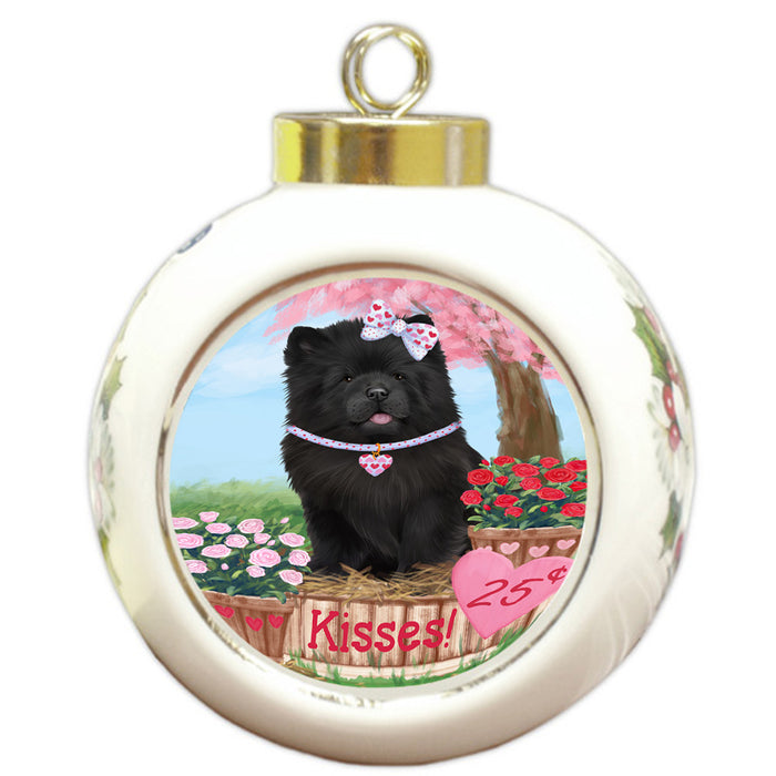 Rosie 25 Cent Kisses Chow Chow Dog Round Ball Christmas Ornament RBPOR56200