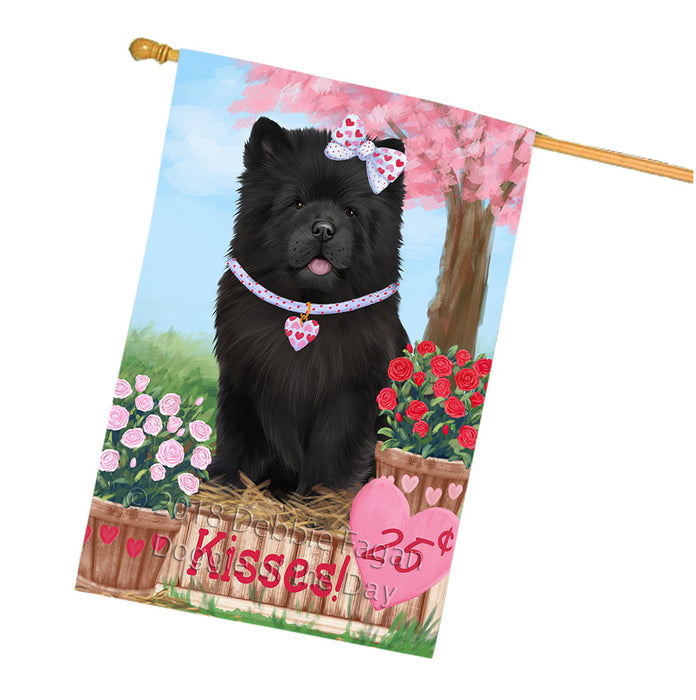 Rosie 25 Cent Kisses Chow Chow Dog House Flag FLG56528