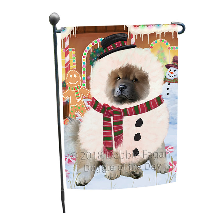 Christmas Gingerbread House Candyfest Chow Chow Dog Garden Flag GFLG56857