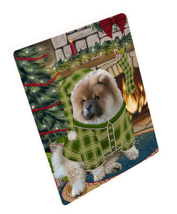 The Stocking was Hung Chow Chow Dog Large Refrigerator / Dishwasher Magnet RMAG93942