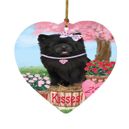 Rosie 25 Cent Kisses Chow Chow Dog Heart Christmas Ornament HPOR56200