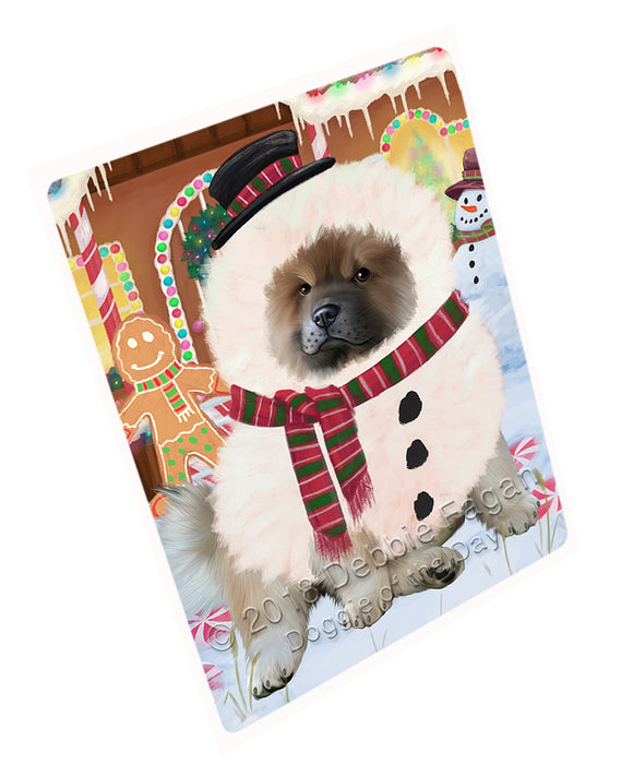 Christmas Gingerbread House Candyfest Chow Chow Dog Large Refrigerator / Dishwasher Magnet RMAG100122