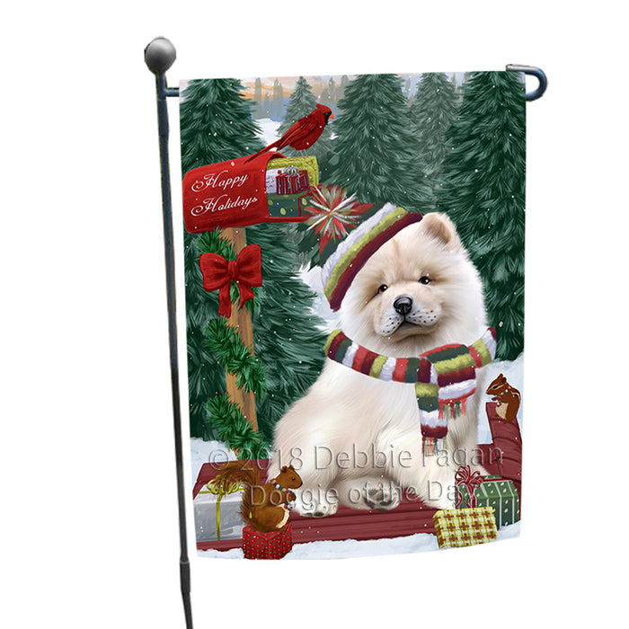 Merry Christmas Woodland Sled Chow Chow Dog Garden Flag GFLG55197