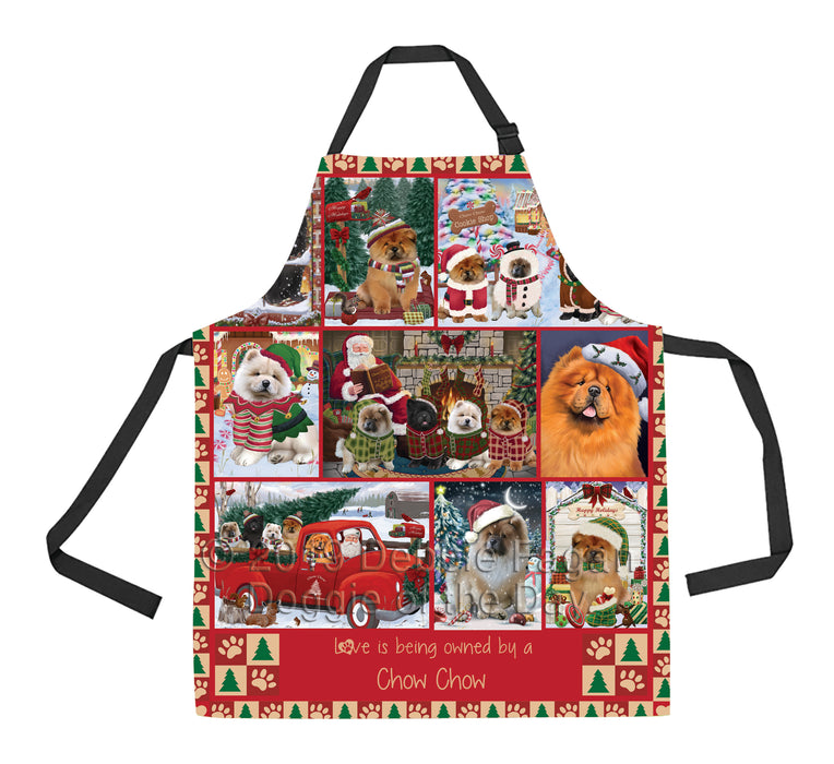 Love is Being Owned Christmas Chow Chow Dogs Apron