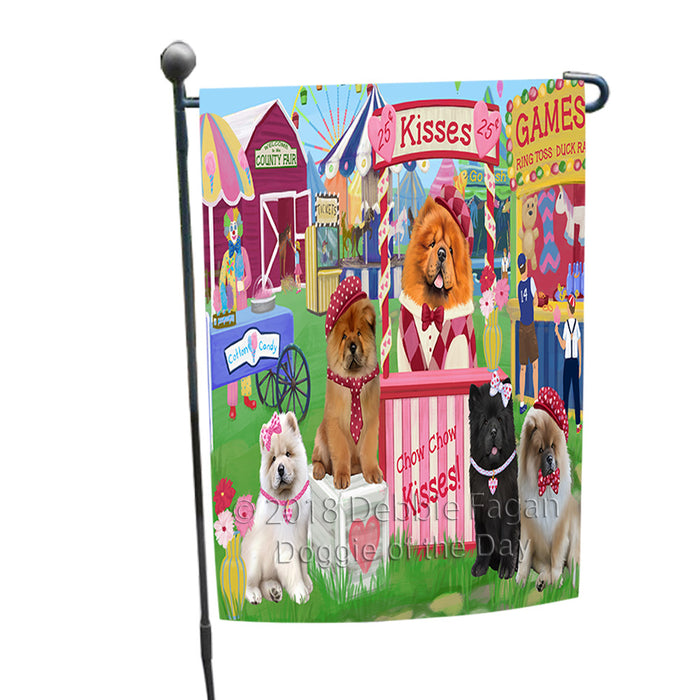 Carnival Kissing Booth Chow Chows Dog Garden Flag GFLG56376