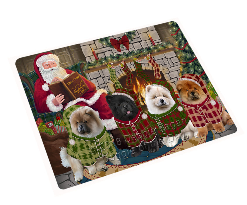 Christmas Cozy Holiday Tails Chow Chows Dog Magnet MAG70488 (Small 5.5" x 4.25")