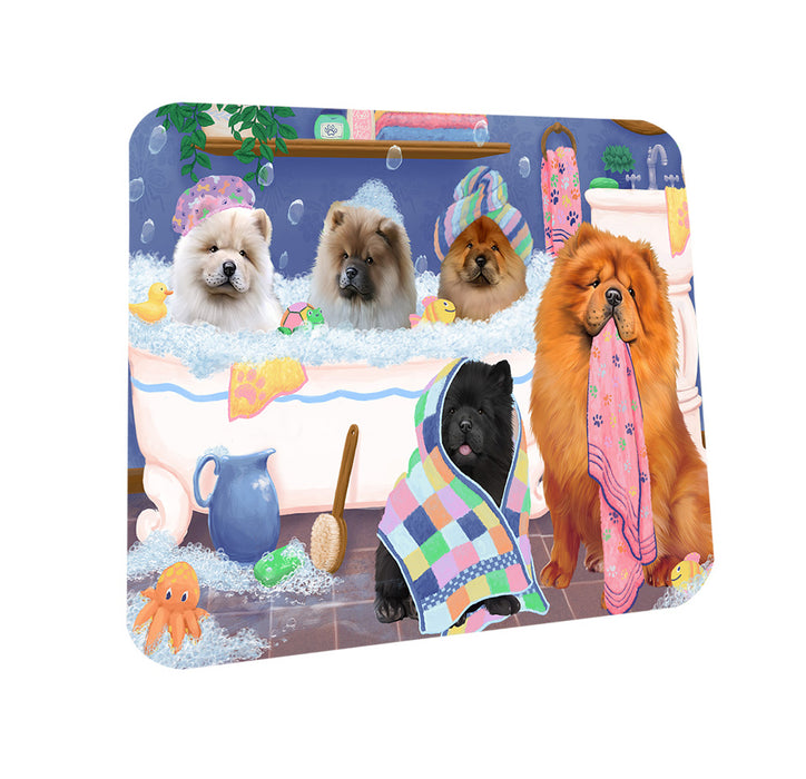 Rub A Dub Dogs In A Tub Chow Chows Dog Coasters Set of 4 CST56739