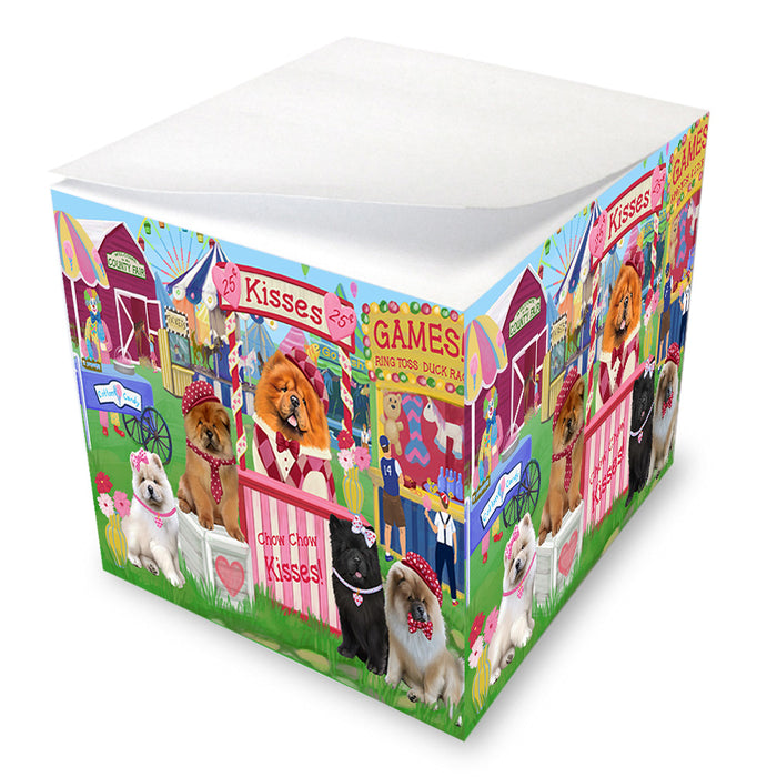 Carnival Kissing Booth Chow Chows Dog Note Cube NOC53900