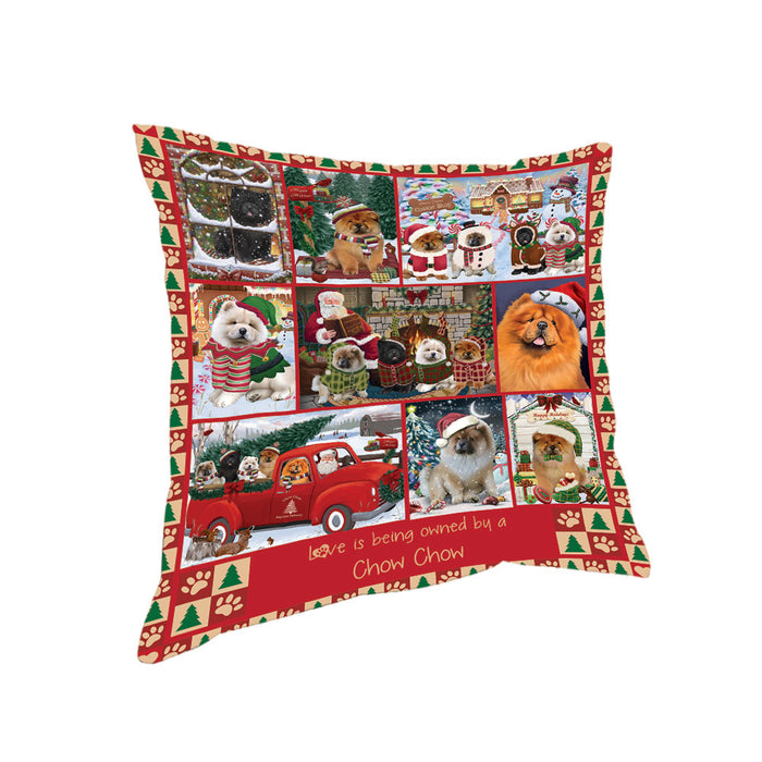 Love is Being Owned Christmas Chow Chow Dogs Pillow PIL85728