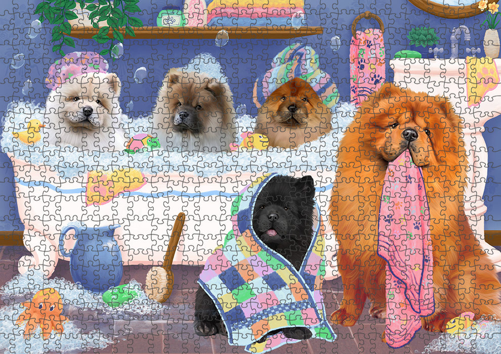 Rub A Dub Dogs In A Tub Chow Chows Dog Puzzle  PUZL95324