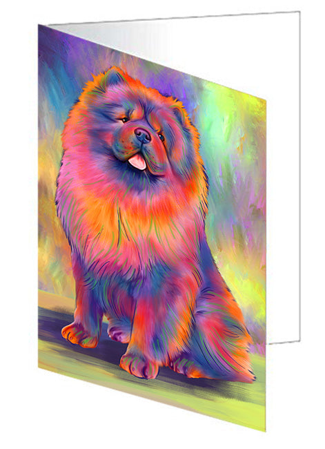 Paradise Wave Chow Chow Dog Handmade Artwork Assorted Pets Greeting Cards and Note Cards with Envelopes for All Occasions and Holiday Seasons GCD74624