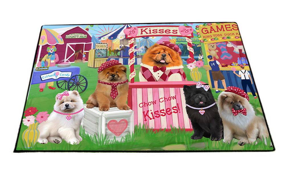 Carnival Kissing Booth Chow Chows Dog Floormat FLMS52902
