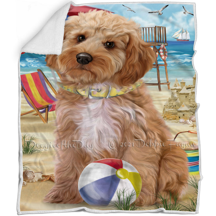 Pet Friendly Beach Cockapoo Dog Blanket BLNKT80769