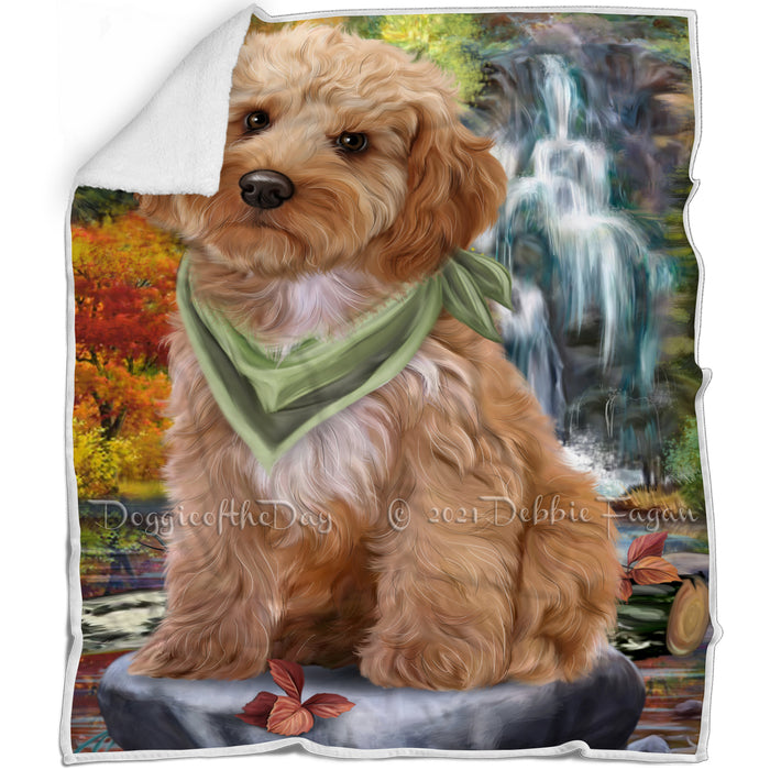 Scenic Waterfall Cockapoo Dog Blanket BLNKT83505