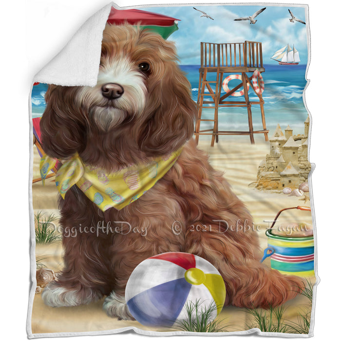 Pet Friendly Beach Cockapoo Dog Blanket BLNKT80805