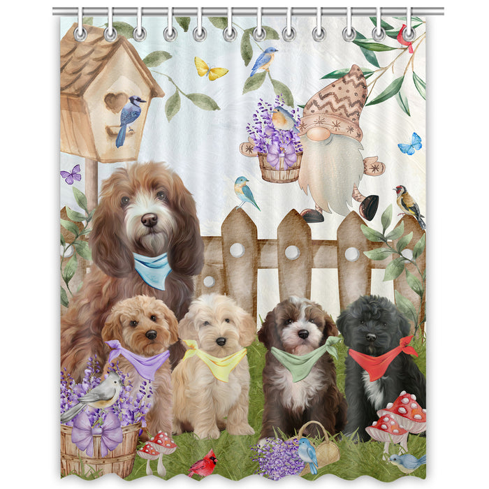 Cockapoo Shower Curtain, Custom Bathtub Curtains with Hooks for Bathroom, Explore a Variety of Designs, Personalized, Gift for Pet and Dog Lovers
