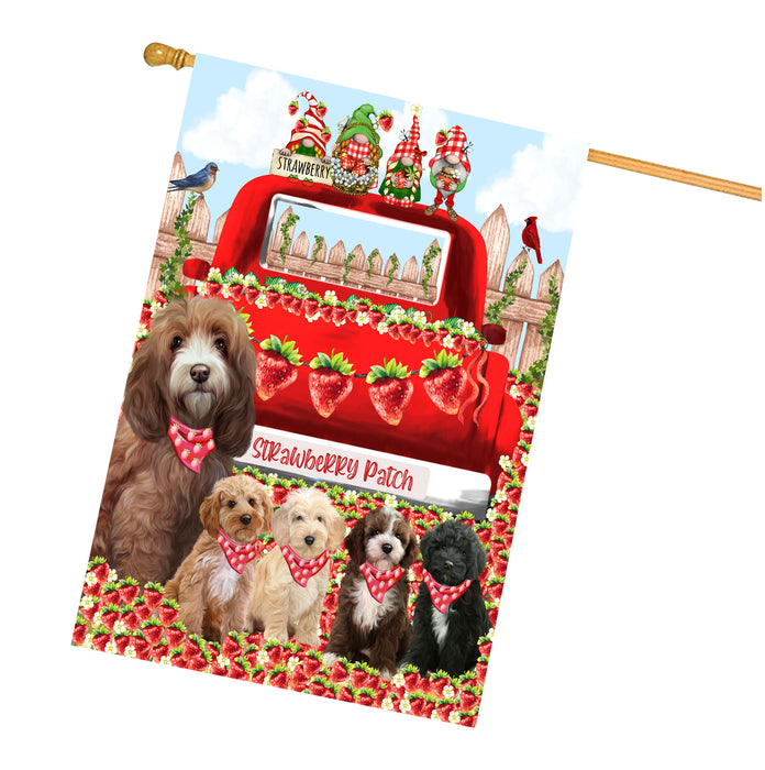 Cockapoo Dogs House Flag: Explore a Variety of Custom Designs, Double-Sided, Personalized, Weather Resistant, Home Outside Yard Decor, Dog Gift for Pet Lovers
