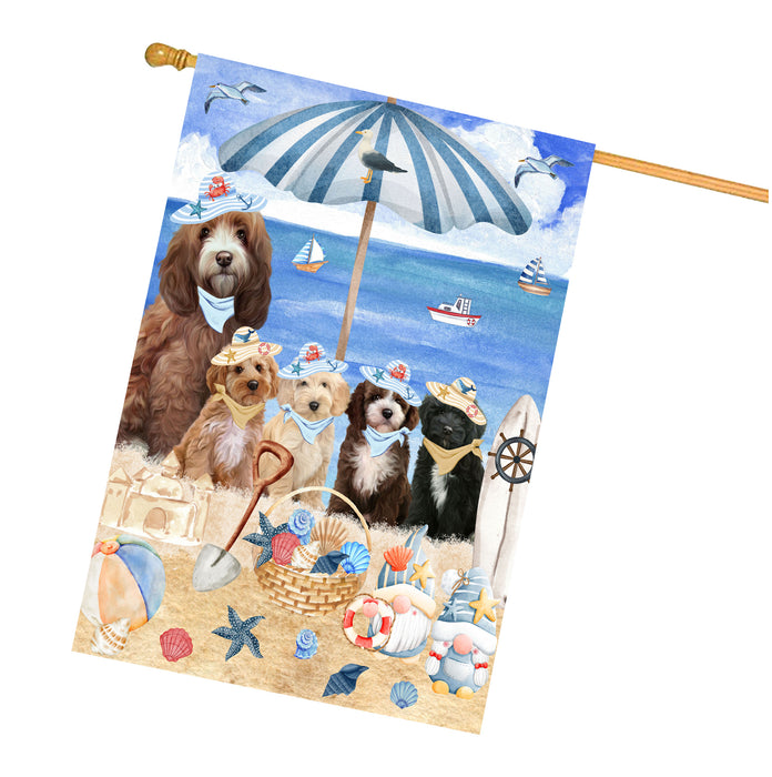 Cockapoo Dogs House Flag, Double-Sided Home Outside Yard Decor, Explore a Variety of Designs, Custom, Weather Resistant, Personalized, Gift for Dog and Pet Lovers