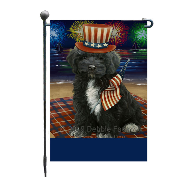 Personalized 4th of July Firework Cockapoo Dog Custom Garden Flags GFLG-DOTD-A57880