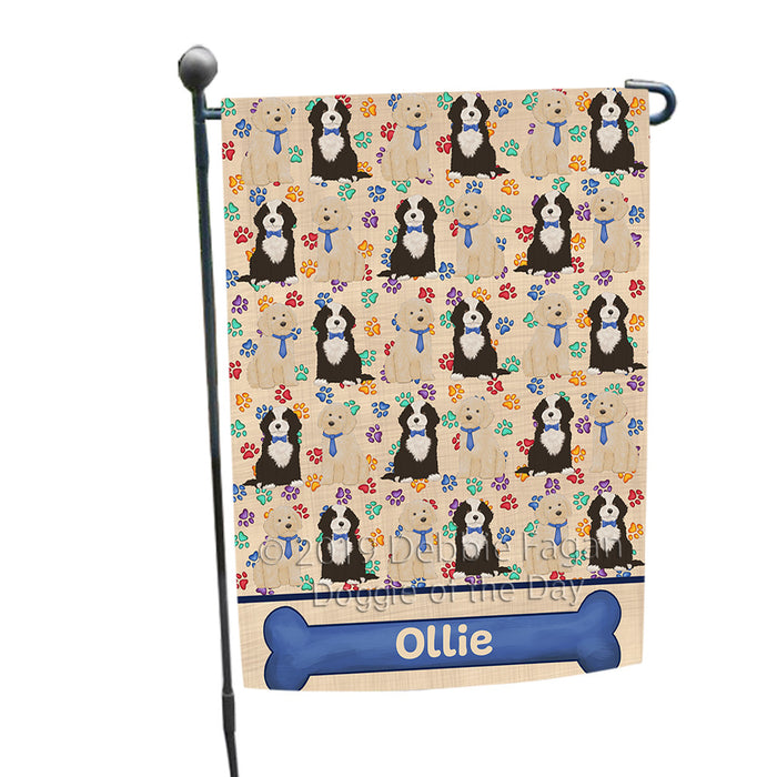 Rainbow Paw Print Cockapoo Dogs Garden Flag GFLG65244