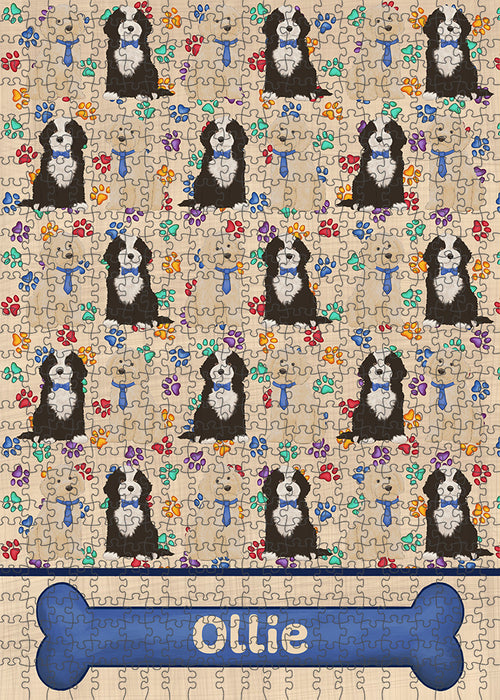 Rainbow Paw Print Cockapoo Dogs Puzzle with Photo Tin PUZL97696