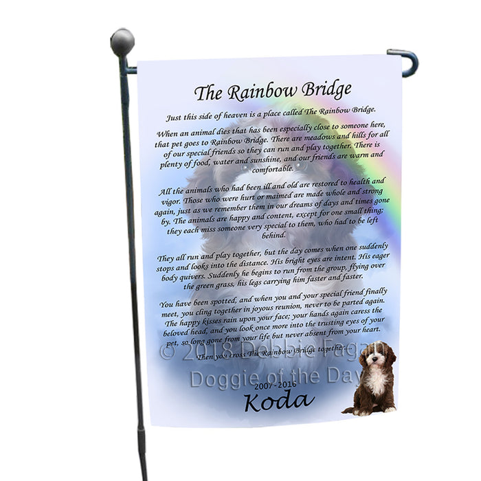 Rainbow Bridge Cockapoo Dog Garden Flag GFLG56152