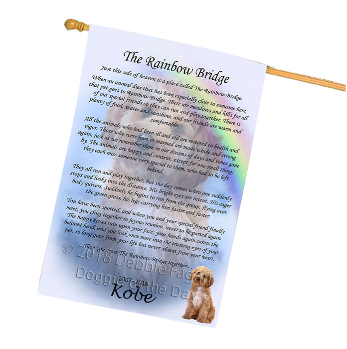 Rainbow Bridge Cockapoo Dog House Flag FLG56285