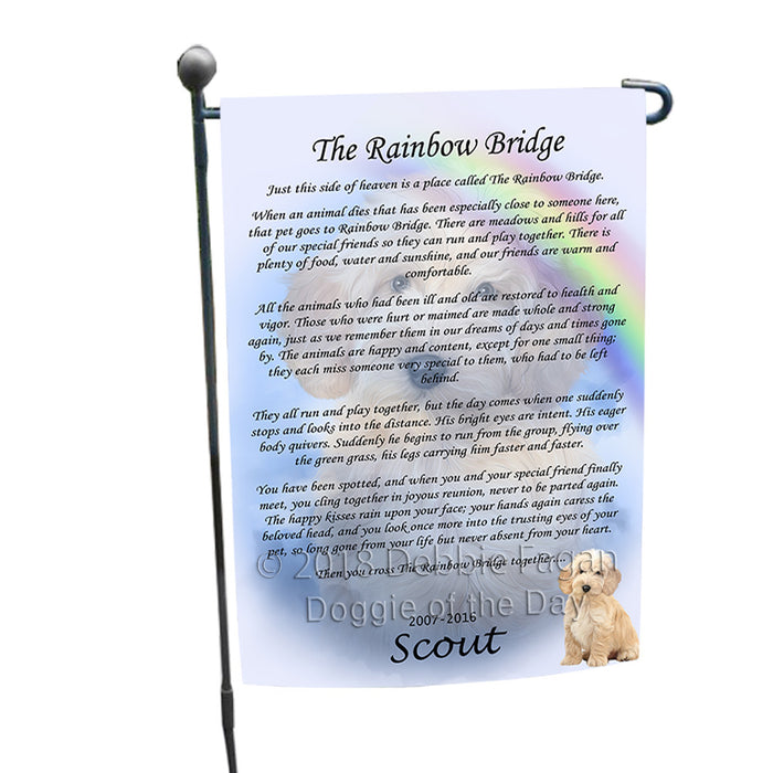Rainbow Bridge Cockapoo Dog Garden Flag GFLG56151