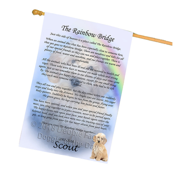 Rainbow Bridge Cockapoo Dog House Flag FLG56287