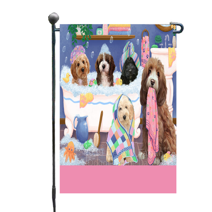 Personalized Rub A Dub Dogs In A Tub Cockapoo Dogs Custom Garden Flag GFLG64869