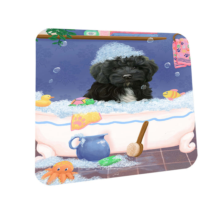 Rub A Dub Dog In A Tub Cockapoo Dog Coasters Set of 4 CST57308