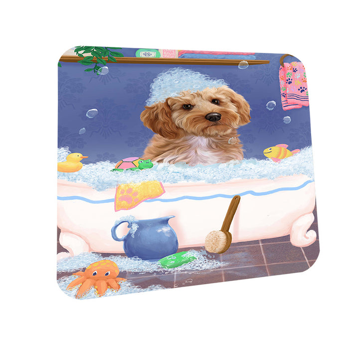 Rub A Dub Dog In A Tub Cockapoo Dog Coasters Set of 4 CST57309