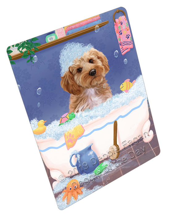 Rub A Dub Dog In A Tub Cockapoo Dog Cutting Board - For Kitchen - Scratch & Stain Resistant - Designed To Stay In Place - Easy To Clean By Hand - Perfect for Chopping Meats, Vegetables, CA81668