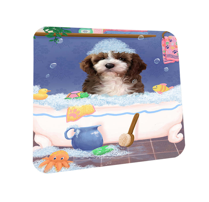 Rub A Dub Dog In A Tub Cockapoo Dog Coasters Set of 4 CST57310
