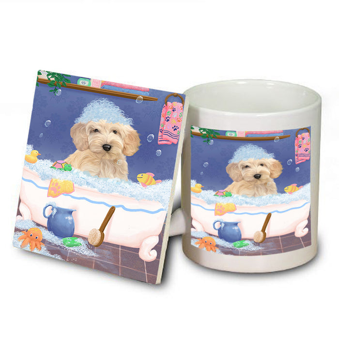 Rub A Dub Dog In A Tub Cockapoo Dog Mug and Coaster Set MUC57345