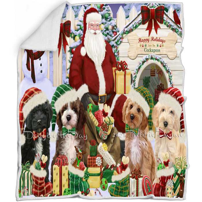 Christmas Dog House Cockapoos Dog Blanket BLNKT89688