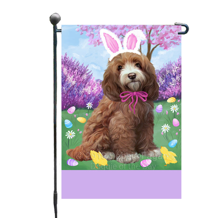 Personalized Easter Holiday Cockapoo Dog Custom Garden Flags GFLG-DOTD-A58831