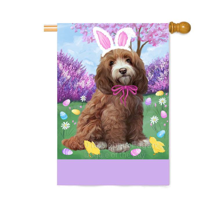 Personalized Easter Holiday Cockapoo Dog Custom House Flag FLG-DOTD-A58887