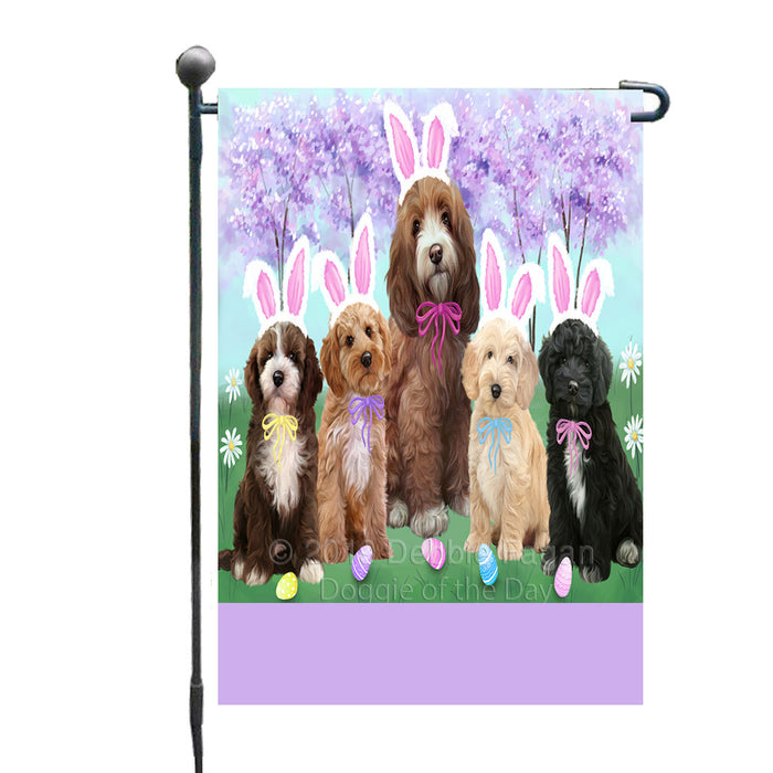 Personalized Easter Holiday Cockapoo Dogs Custom Garden Flags GFLG-DOTD-A58832
