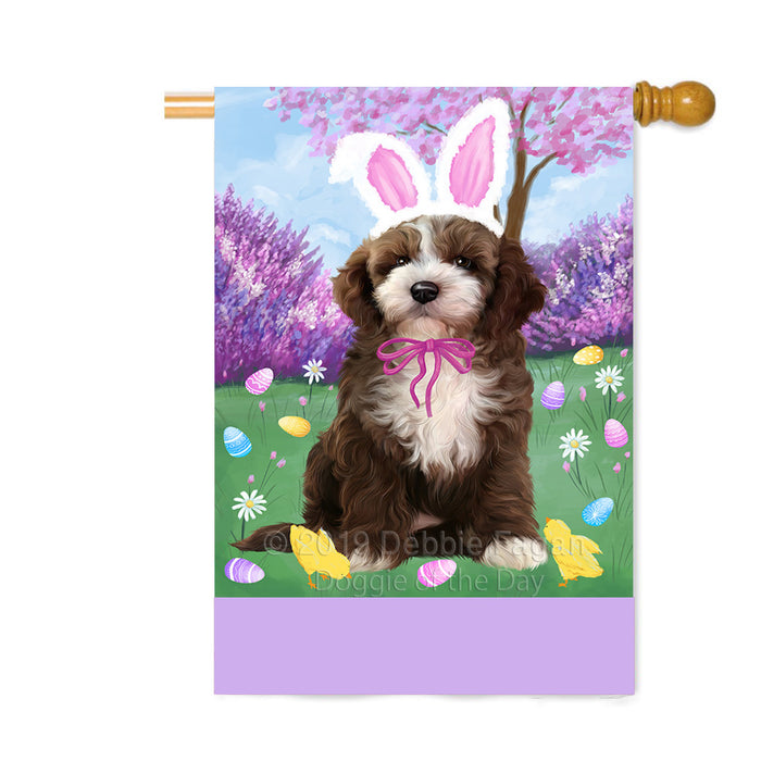Personalized Easter Holiday Cockapoo Dog Custom House Flag FLG-DOTD-A58892