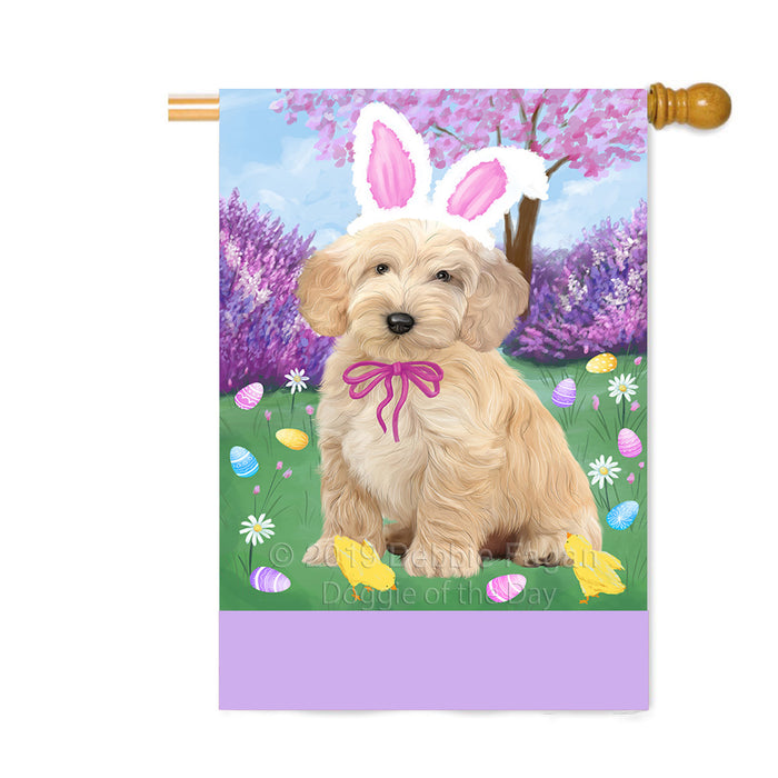 Personalized Easter Holiday Cockapoo Dog Custom House Flag FLG-DOTD-A58890