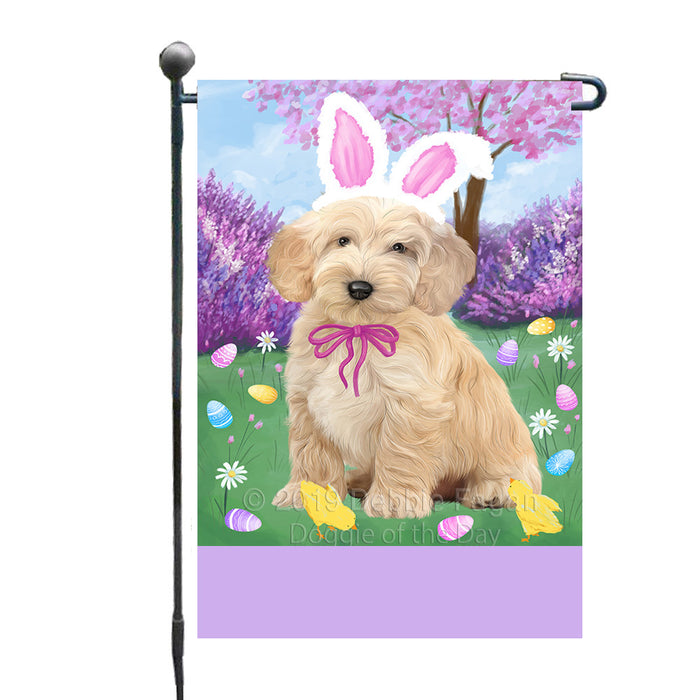 Personalized Easter Holiday Cockapoo Dog Custom Garden Flags GFLG-DOTD-A58834