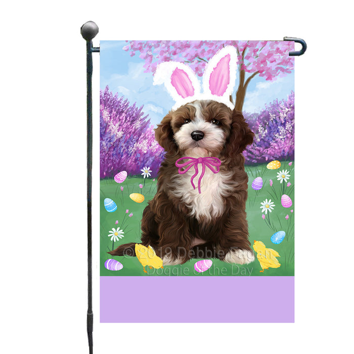 Personalized Easter Holiday Cockapoo Dog Custom Garden Flags GFLG-DOTD-A58836