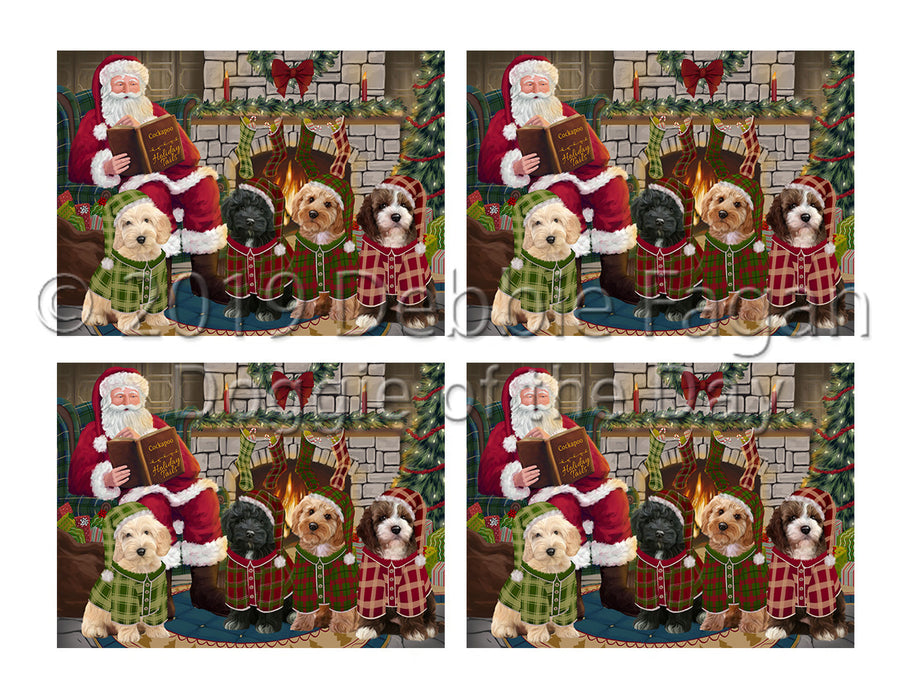 Christmas Cozy Holiday Fire Tails Cockapoo Dogs Placemat