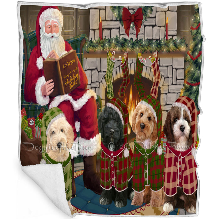 Christmas Cozy Holiday Tails Cockapoos Dog Blanket BLNKT115482